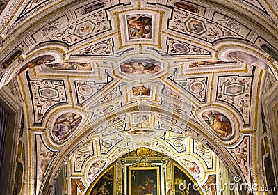 Vasari chapel in Santâ€™Anna dei Lombardi church, Naples, Italy Editorial Stock Photo